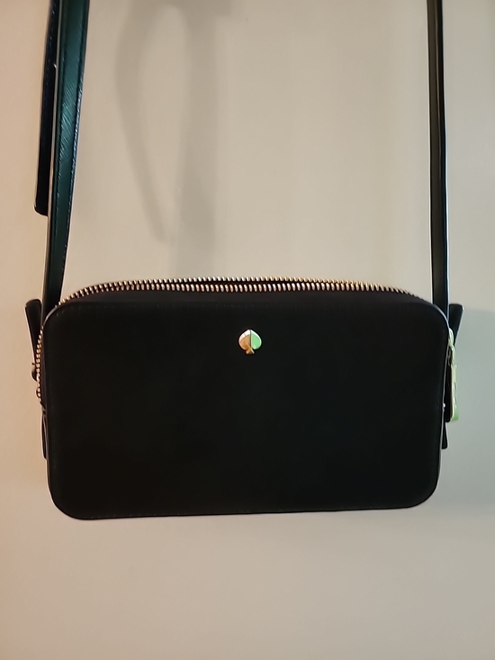 kate spade Handbags - Kate Spade Lauren Black Saffiano Leather Camera Crossbody with Gold Accent